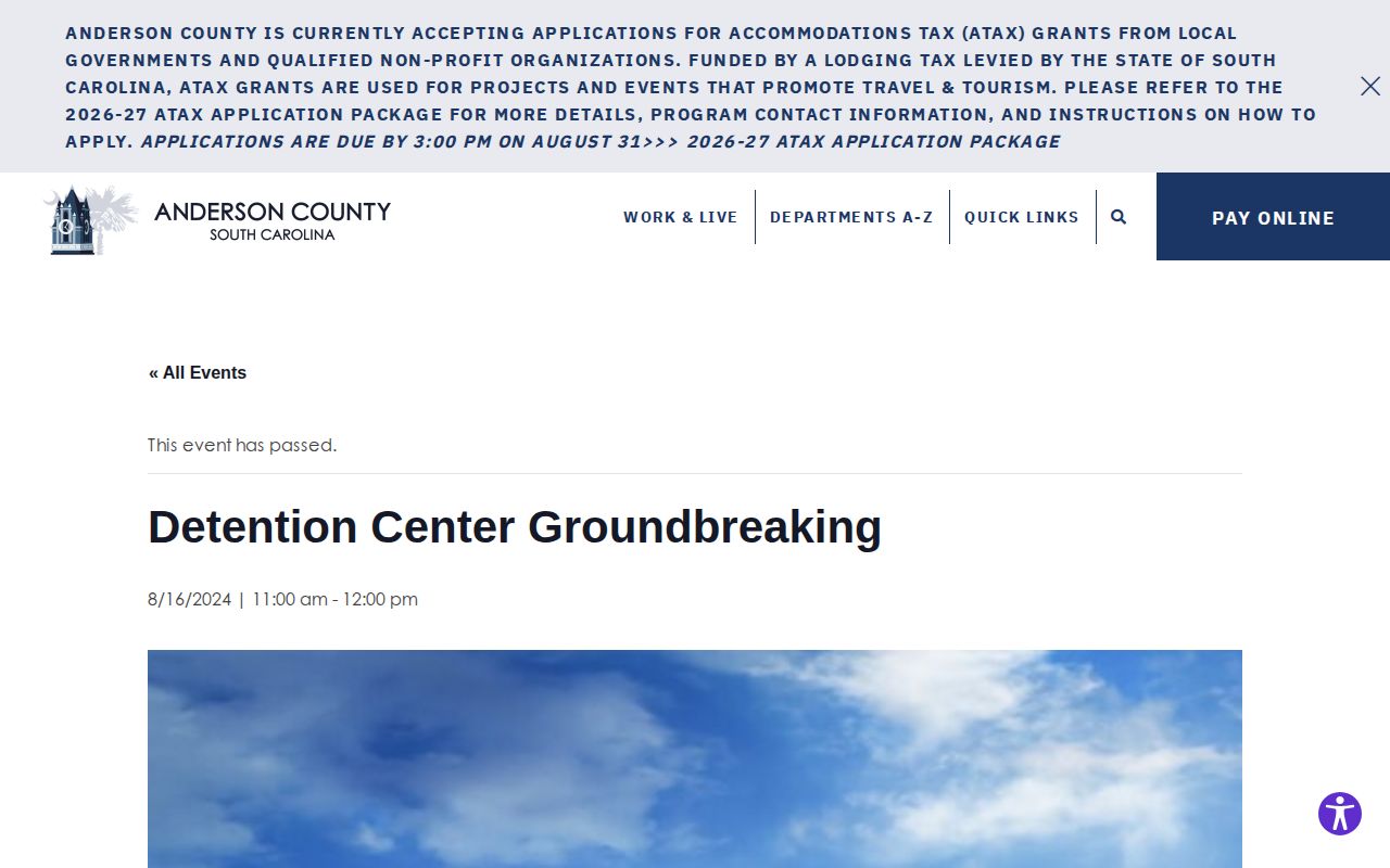 Anderson County Detention Center replacement release facility project